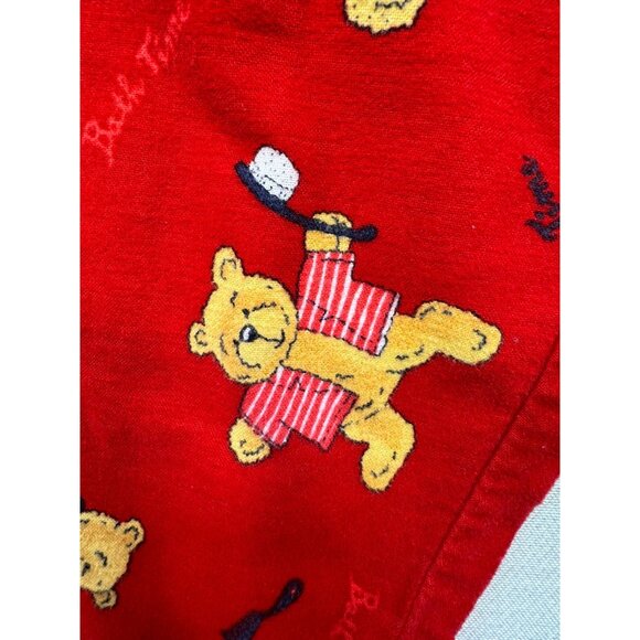 Simple Pleasures Womens Teddy Bear Flannel Pajama Set Size 2X Red Cozy - Picture 7 of 16